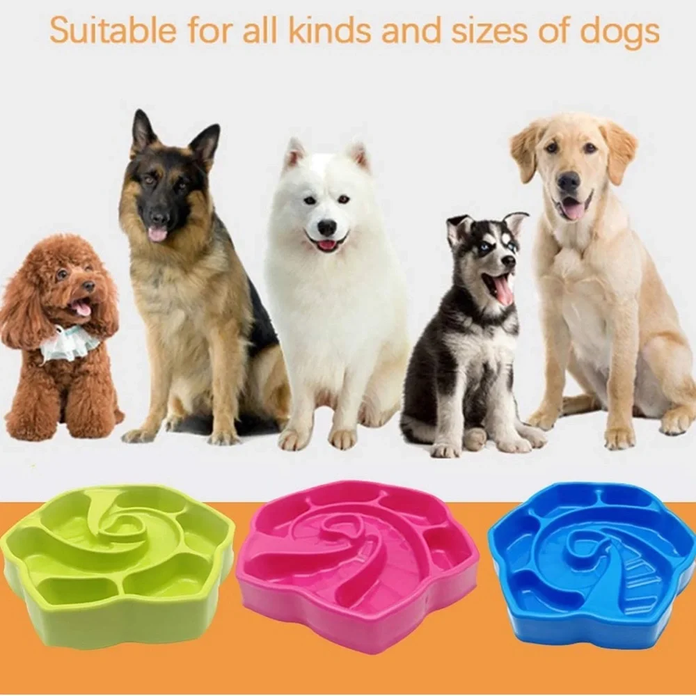 Slow Feeder Dog Bowl，Interactive Bloat Stop Dog Bowls,No Chocking Slow Feeder.